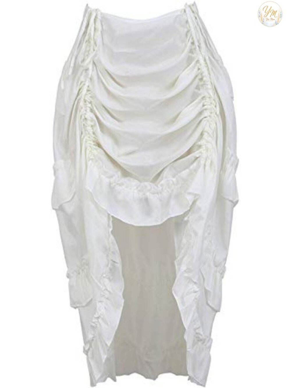 High-Low Gothic Maxi Skirt Steampunk Renaissance Tiered A-Line